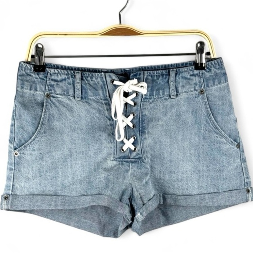 Denim Lace-Up Women's Shorts